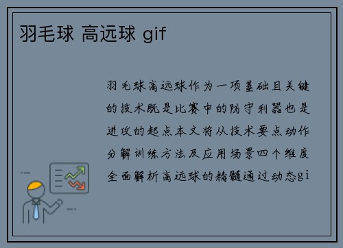 羽毛球 高远球 gif